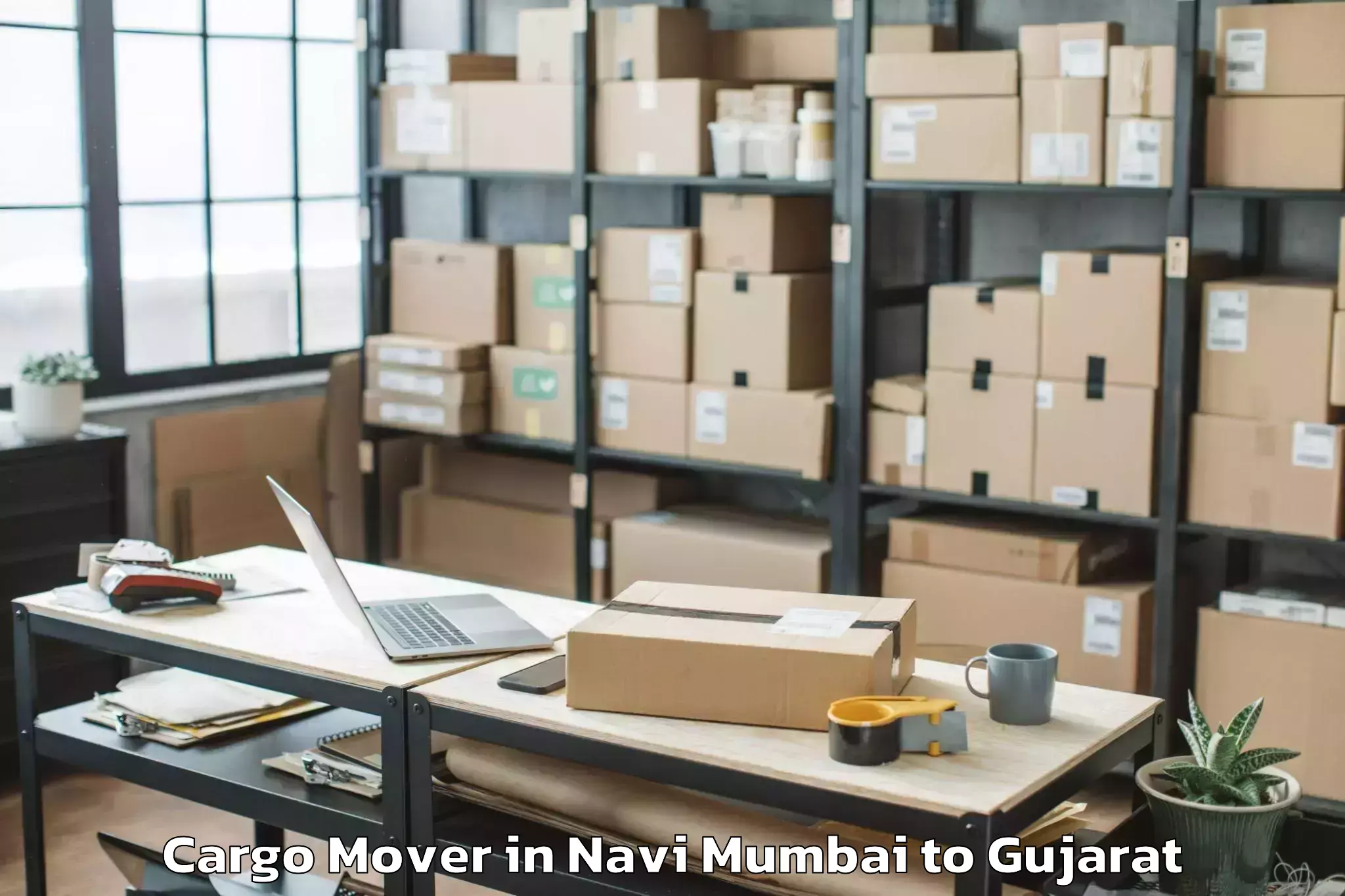 Efficient Navi Mumbai to Kadi Sarva Vishwavidyalaya Gan Cargo Mover